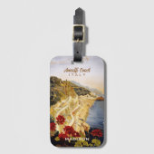 Aangepaste naam Amalfi Italië Bagagelabel (Voorkant (verticaal))