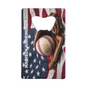 Aangepaste naam American Baseball Creditkaart Flessenopener (Voorkant)