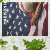Aangepaste naam American Baseball Theedoek (Gevouwen)