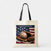 Aangepaste naam American Baseball Tote Bag (Achterkant)