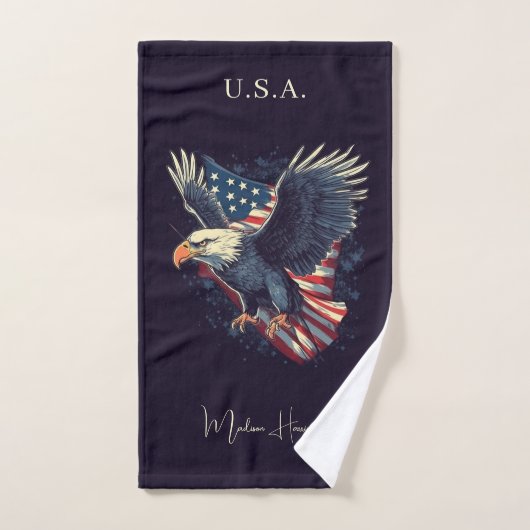 Aangepaste naam American Eagle Bad Handdoek (Handdoek)