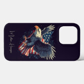 Aangepaste naam American Eagle Case-Mate iPhone Case (Achterkant (horizontaal))