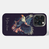 Aangepaste naam American Eagle iPhone Hoesje (Achterkant horizontaal)