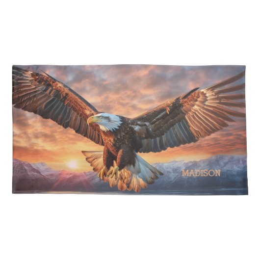 Aangepaste naam American Eagle Kussensloop (Achterkant)