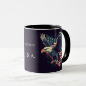 Aangepaste naam American Eagle Mok (Voorkant rechts)