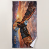 Aangepaste naam American Eagle Strandlaken (Voorkant)