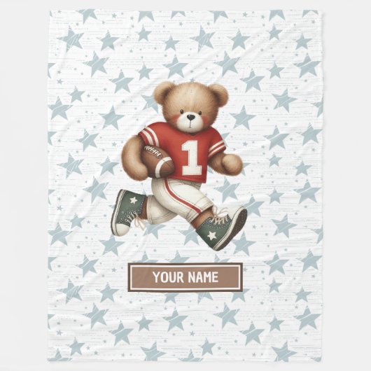 Aangepaste Naam Amerikaans Football Deken voor Jon (Voorkant)