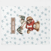 Aangepaste Naam Amerikaans Football Deken voor Jon (Voorkant (Horizontaal))