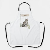 Aangepaste naam Amerikaanse Short Hair Pet Cat Schort (Voorkant)