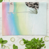 Aangepaste naam Amerikaanse Short Hair Pet Cat Theedoek (Gevouwen)