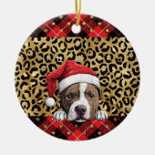 Aangepaste naam Amerikaanse Staffordshire Terrier  Keramisch Ornament (Voorkant)