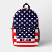 Aangepaste naam Amerikaanse vlag jongens rugzak (Voorkant)