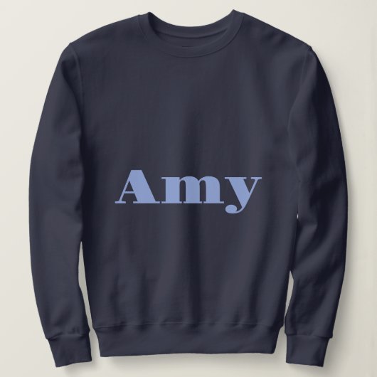 Aangepaste Naam Amy Blue Dames Sweatshirt (Design voorkant)