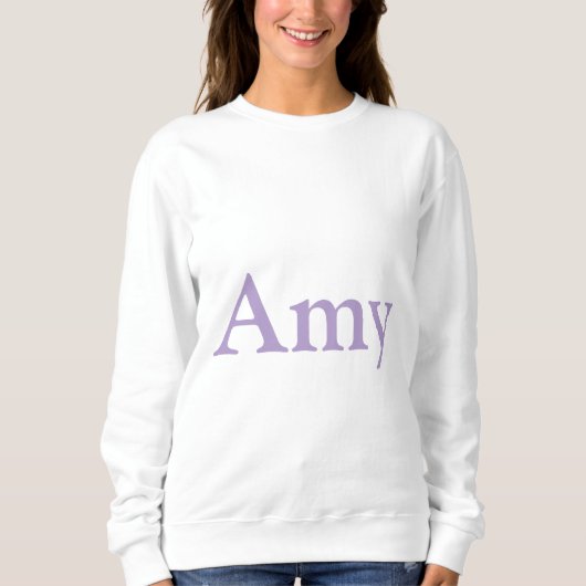 Aangepaste Naam Amy White Vrouwen Sweatshirt (Voorkant)