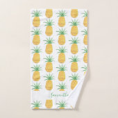 Aangepaste naam anananaplepatroon bad handdoek (Handdoek)