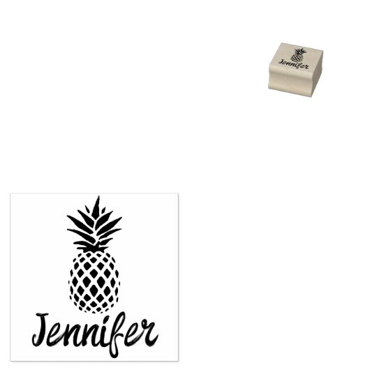 Aangepaste naam anananas Handtekening Rubberstempel (Gestempeld)