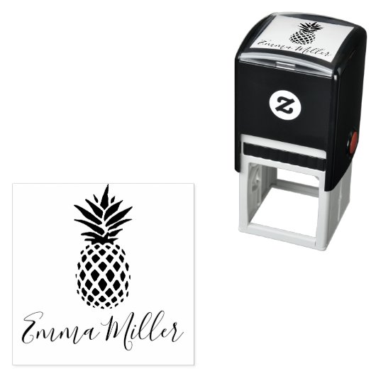 Aangepaste naam anananas Handtekening Zelfinktende Stempel (In situ)