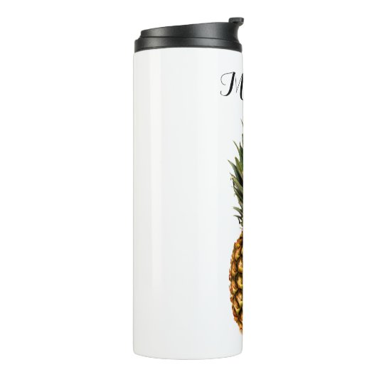 Aangepaste naam anananassolliefhebbers thermische  thermosbeker (Gedraaid links)