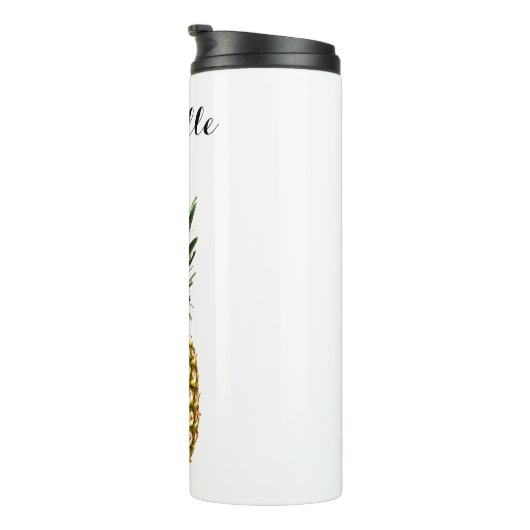 Aangepaste naam anananassolliefhebbers thermische thermosbeker (Geroteerd rechts)