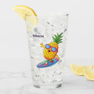 Aangepaste naam ananassolsurfer glas