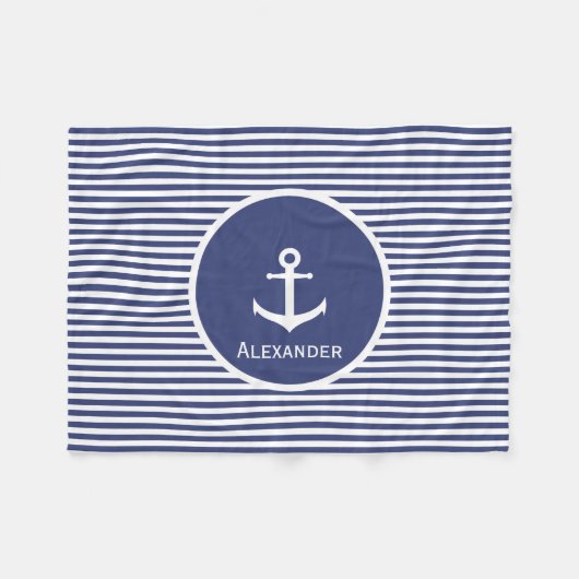 Aangepaste naam Anchor Fleece Blanket (Voorkant (Horizontaal))