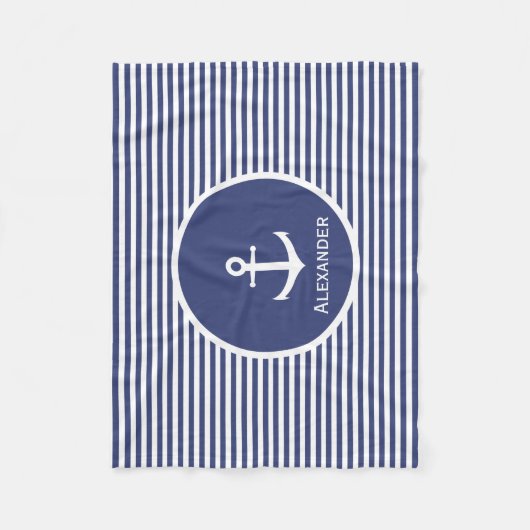 Aangepaste naam Anchor Fleece Blanket (Voorkant)
