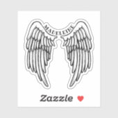 Aangepaste naam Angel Wings Sticker (Vel)