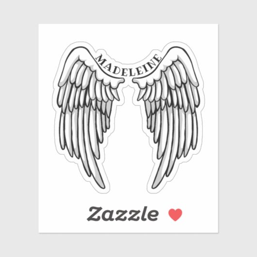 Aangepaste naam Angel Wings Sticker (Vel)