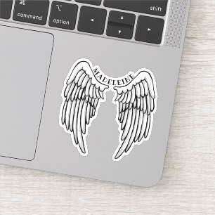 Aangepaste naam Angel Wings Sticker