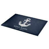Aangepaste naam anker boot snijplank (Hoek)