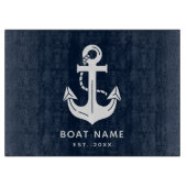 Aangepaste naam anker boot snijplank (Voorkant)