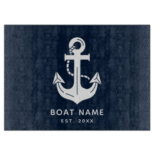Aangepaste naam anker boot snijplank