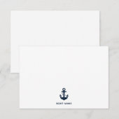 Aangepaste naam anker voor boot bedankkaart (Voorkant / Achterkant)