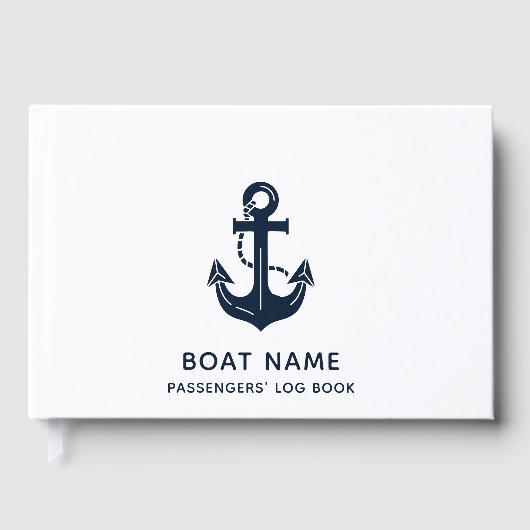 Aangepaste naam anker voor boot gastenboek (Voorkant)