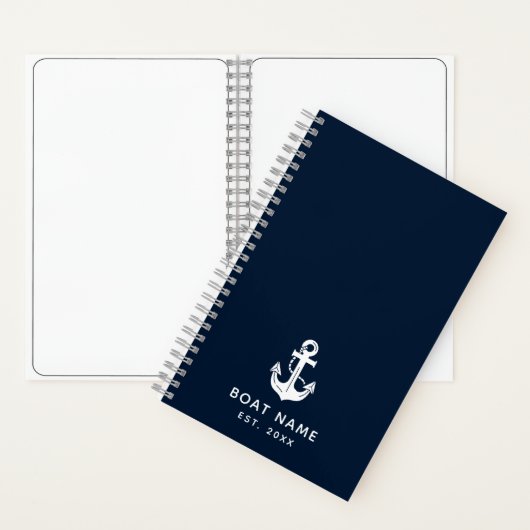 Aangepaste naam anker voor boot notitieboek (Binnen)
