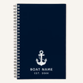 Aangepaste naam anker voor boot notitieboek (Voorkant)