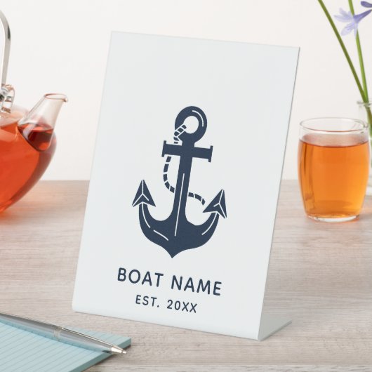 Aangepaste naam anker voor boot reclamebord met voetstuk (Insitu)
