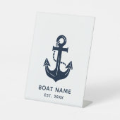 Aangepaste naam anker voor boot reclamebord met voetstuk (Voorkant)