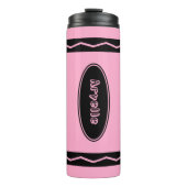 Aangepaste naam Annenroze Crayon Drink Tumbler Thermosbeker (Voorkant)