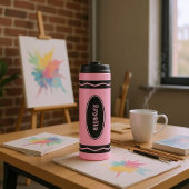 Aangepaste naam Annenroze Crayon Drink Tumbler Thermosbeker