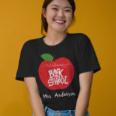 Aangepaste naam Apple Welkom Terug naar School Tea T-shirt