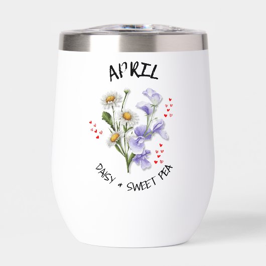 Aangepaste naam APRIL Geboortemaand Bloem Christel (Voorkant)