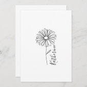 Aangepaste naam April madelief Geboortebloem Kaart (Voorkant / Achterkant)