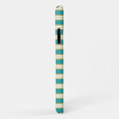 Aangepaste naam Aqua Blue Gold Stripe Patroon Case-Mate iPhone Case (Achterkant/rechts)