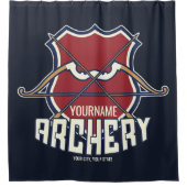 Aangepaste NAAM Archery Sports Recurve Bow Arrow Douchegordijn (Voorkant)