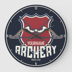 Aangepaste NAAM Archery Sports Recurve Bow Arrow Grote Klok