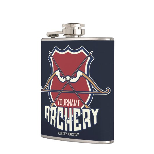 Aangepaste NAAM Archery Sports Recurve Bow Arrow Heupfles (Links)