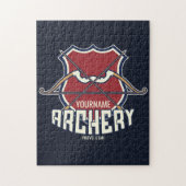 Aangepaste NAAM Archery Sports Recurve Bow Arrow Legpuzzel (Verticaal)