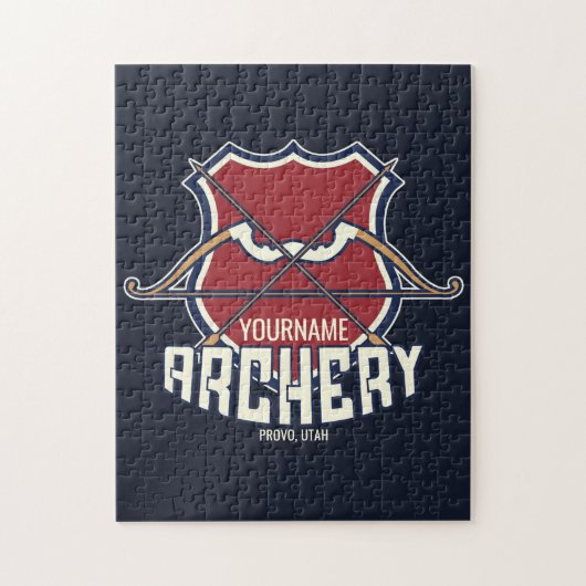 Aangepaste NAAM Archery Sports Recurve Bow Arrow Legpuzzel (Verticaal)