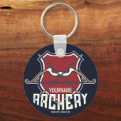 Aangepaste NAAM Archery Sports Recurve Bow Arrow Sleutelhanger (Voorkant)